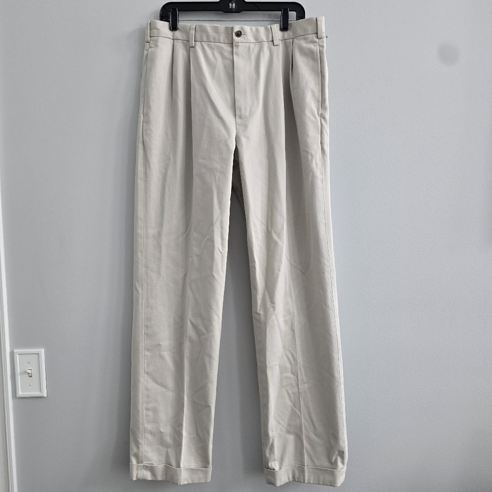 Brooks Brothers 346 Advantage Chino Elliott Khaki Pants 36x34